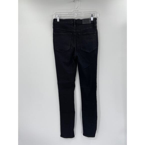 Madewell 9-Inch High Rise Black Frost Button Fly Skinny Jeans Size 27 - Picture 4 of 8